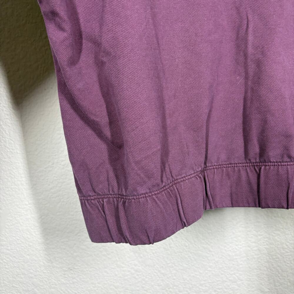 Zella Womens XL Pullover Sweatshirt Purple Claret Cotton V Neck Long Sleeves - Picture 3 of 8